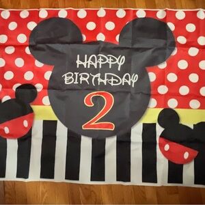 Mickey Mouse 2nd Birthday Backdrop